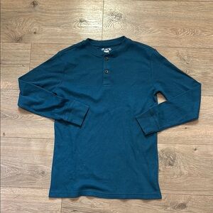 Boys Waffle Knit Henley Shirt NWOT